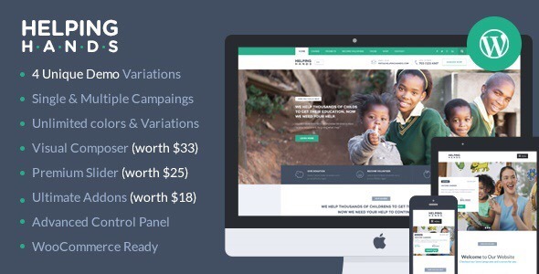 Download Free HelpingHands v2.7.0 – Charity/Fundraising WordPress Theme