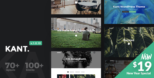 Download Free Kant v1.0.10 – A Multipurpose WordPress Theme for Startups