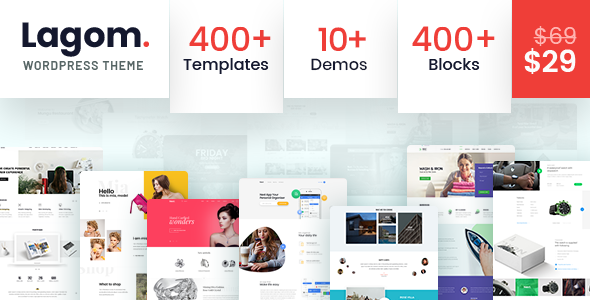 Download Free Lagom v1.0.5 – Multi Concept MultiPurpose Theme