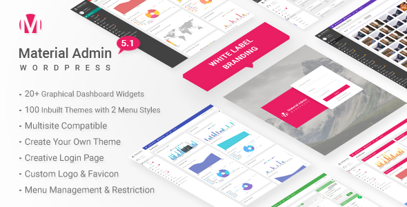 Download Free Material v5.1 – White Label WordPress Admin Theme
