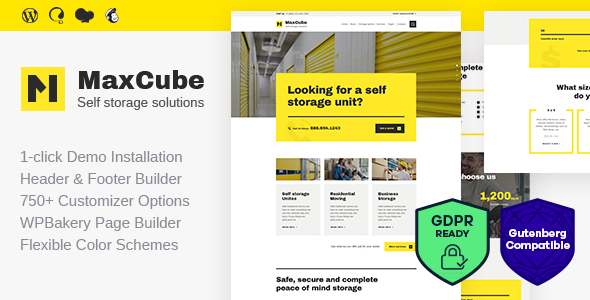Download Free MaxCube v1.1 – Self Storage Business WordPress Theme