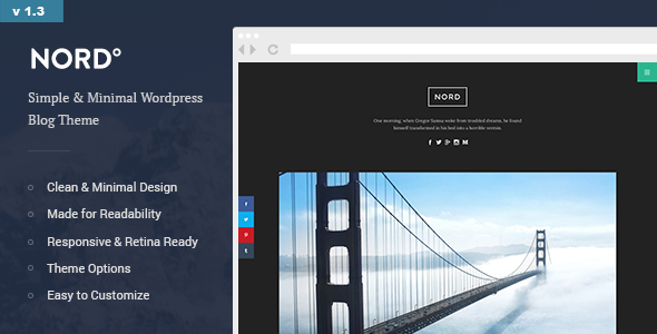 Download Free Nord v1.3 – Simple, Minimal and Clean WordPress