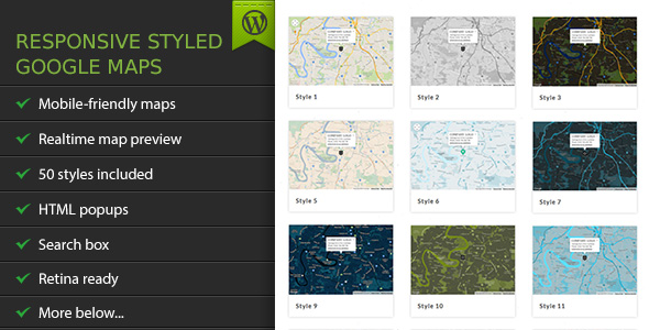 Download Free Responsive Styled Google Maps v4.6