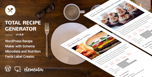 Download Free Total Recipe Generator v1.4.0 – Elementor addon