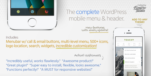 Download Free Touchy v3.2 – WordPress Mobile Menu Plugin