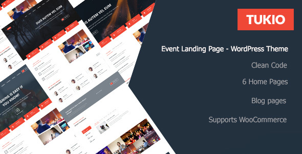 Download Free Tukio v1.0.1 – Event Landing Page WordPress Theme
