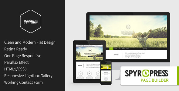 Download Free Vernum v3.0 – Responsive OnePage Parallax Theme