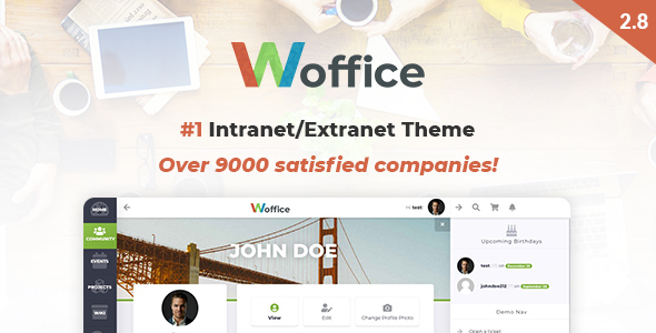 Download Free Woffice v2.8.0.1 – Intranet/Extranet WordPress Theme