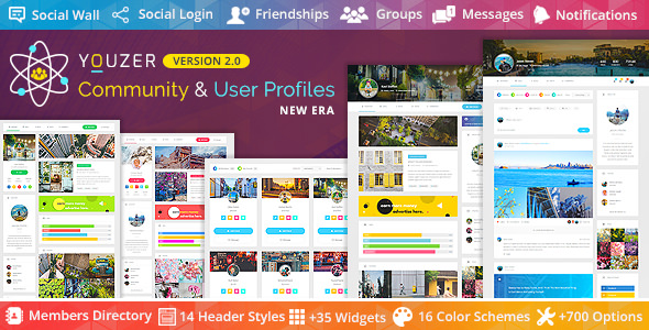 Download Free Youzer v2.1.8 – Buddypress Community & User Profiles