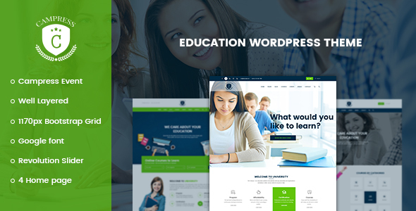 Download Free Campress v1.3 – Responsive Education, Courses and Events