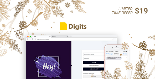 Download Free Digits v6.3.1 – WordPress Mobile Number Signup and Login