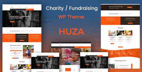 Download Free Huza v1.3 – Charity/Fundraising Responsive Theme