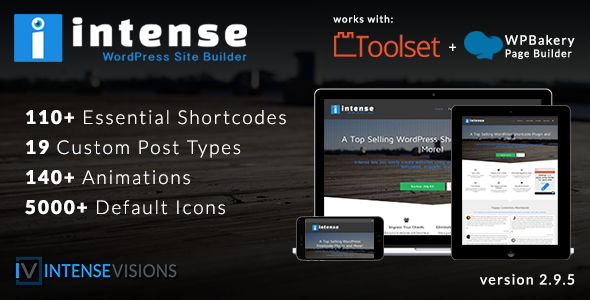 Download Free Intense v2.9.5 – Shortcodes and Site Builder for WordPress