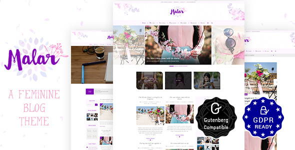 Download Free Malar Blog v1.3 – Feminine Blog
