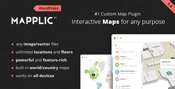 Download Free Mapplic v5.0 – Custom Interactive Map WordPress Plugin
