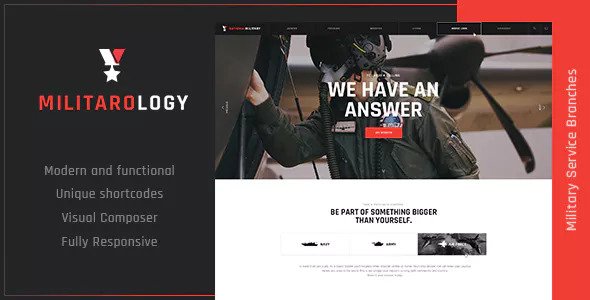Download Free Militarology v1.0.1 – Military Service WordPress Theme