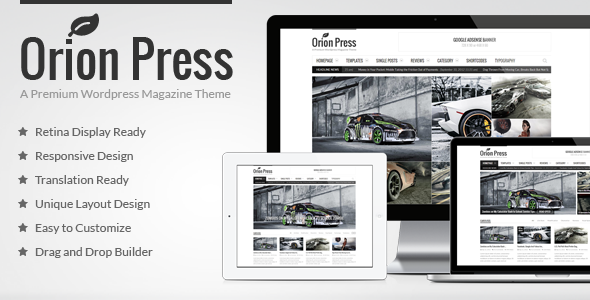 Download Free Orion Press v2.9 – Retina and Responsive Magazine Theme