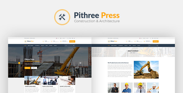 Download Free Pithree v1.6 – Construction & Building WordPress Theme