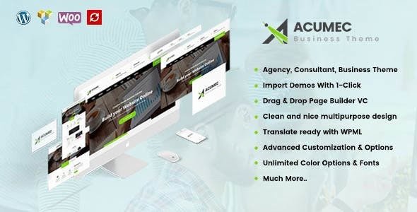 Download Free Acumec v1.1 – Business Multipurpose WordPress Theme