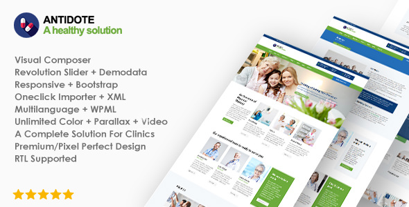 Download Free Antidote v1.1.8 – Health & Medical WordPress Theme