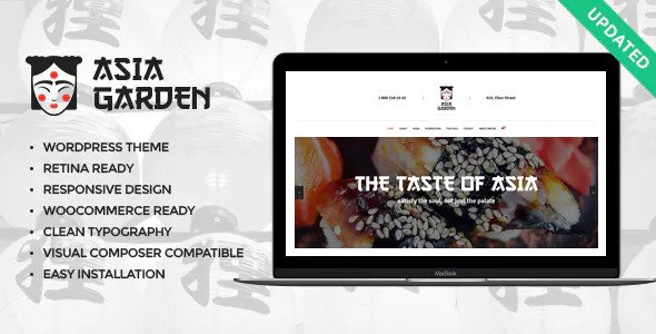 Download Free Asia Garden v1.1.1 – Asian Food Restaurant WordPress Theme