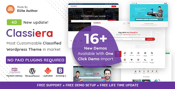 Download Free Classiera v4.0.6 – Classified Ads WordPress Theme
