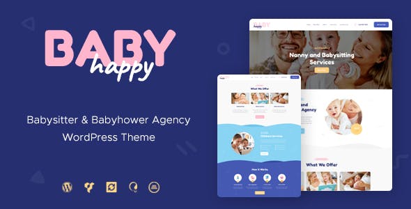 Download Free Happy Baby v1.2 – Nanny & Babysitting Services WordPress Theme