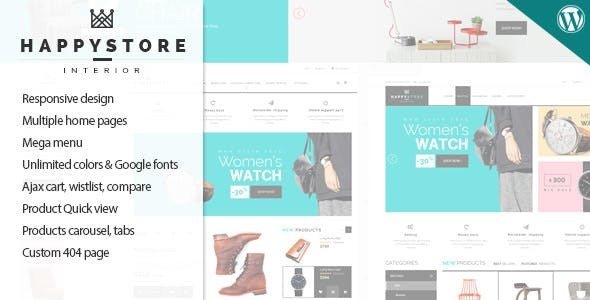 Download Free HappyStore v1.6.1 – Responsive WooCommerce Theme