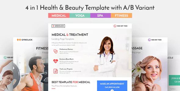 Download Free Mediclick v1.0.1 – Medical Landing Page WordPress Theme