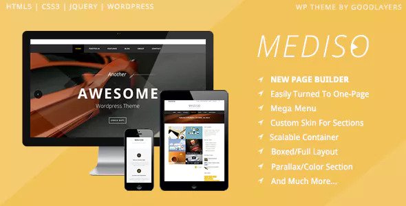 Download Free Mediso v1.21 – Corporate / One-Page / Blogging WP Theme