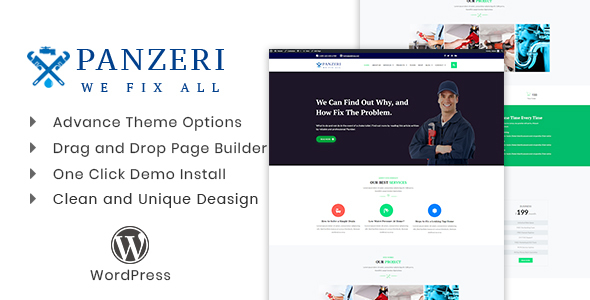 Download Free Panzeri v1.0 – Plumber, Repair Services Theme