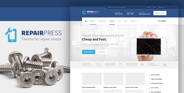 Download Free RepairPress v1.5.3 – GSM, Phone Repair Shop WP
