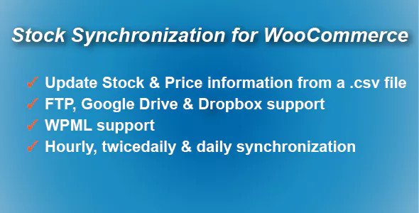 Download Free Stock Synchronization for WooCommerce v1.4.3