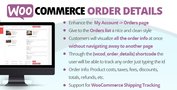Download Free WooCommerce Order Details v1.6