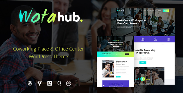 Download Free WotaHub v1.0.3 – Coworking Space WordPress Theme
