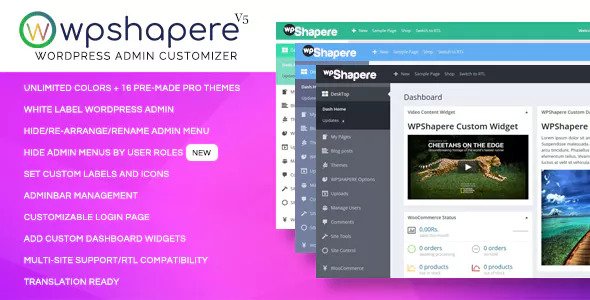 Download Free WPShapere v5.0.8 – WordPress Admin Theme