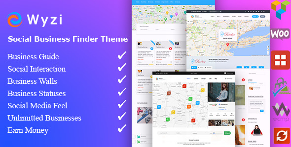 Download Free WYZI v2.2.3 – Social Business Finder Directory Theme