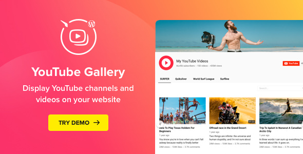 Download Free YouTube Plugin v3.1.0 – WordPress YouTube Gallery
