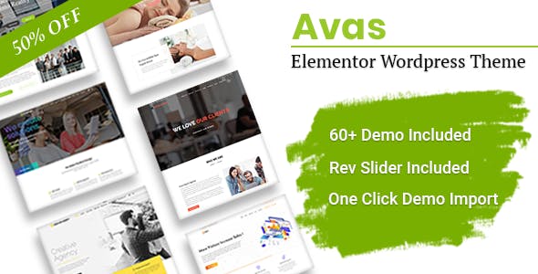 Download Free Avas v4.9.1 – Multi-Purpose Elementor WordPress Theme