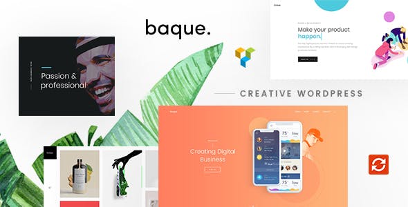 Download Free Baque v1.0.4 – Multipurpose Onepage Creative WP Theme
