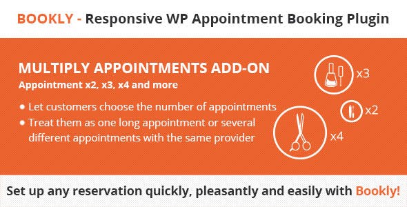 Download Free Bookly Multiply Appointments (Add-on) v1.9