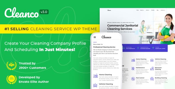 Download Free Cleanco v3.0.0 – Cleaning Company WordPress Theme