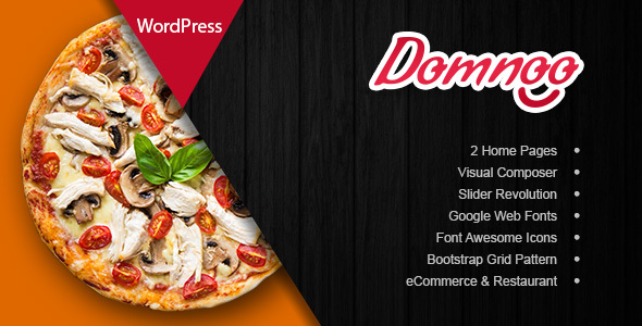 Download Free Domnoo v1.9 – Pizza & Restaurant WordPress Theme