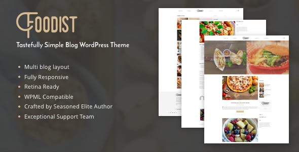 Download Free Foodist v1.0 – Tastefully Simple Blog WordPress Theme