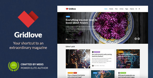 Download Free Gridlove v1.8.0 – Creative Grid Style News & Magazine