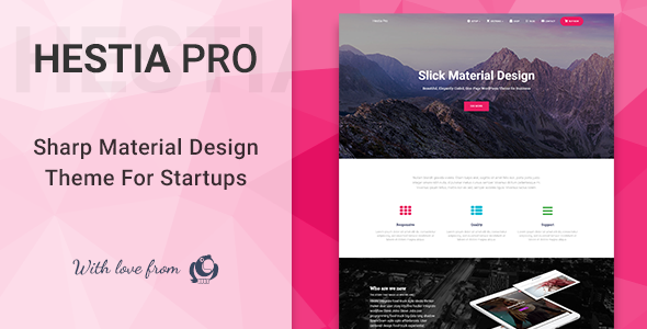 Download Free Hestia Pro v2.4.2 – Sharp Material Design Theme For Startups