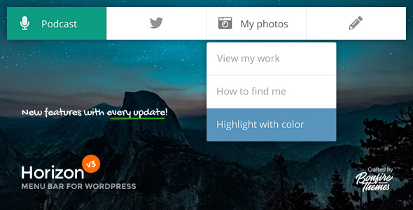 Download Free Horizon v3.2 – Menu Bar Plugin for WordPress