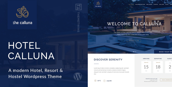 Download Free Hotel Calluna v3.3.0 – Hotel & Resort & WordPress Theme