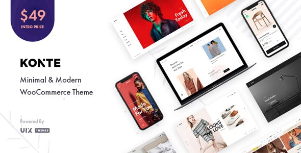 Download Free Konte v1.2.1 – Minimal & Modern WooCommerce Theme