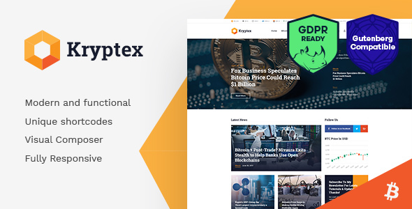 Download Free Kryptex v1.2.4 – Cryptocurrency & Mining WordPress Theme